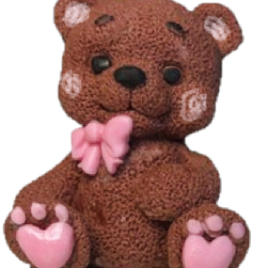 Large Edible Sugar Fondant 3D Teddy Bear (7cm), Handmade Boys/Girls Birthday, Baby Shower, Christening; 3D Figure Cake Topper/Decoration -Free & Fast Next Day Shipping