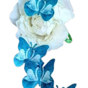12 Beautiful Large Pre-cut Edible Couple Love Duck/Goose Butterflies; 5.2cm Each; 3D Wafer Paper Valentine, Anniversary, Wedding Cake/Cupcake Topper/Decoration