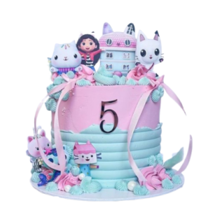 Beautiful Handmade Gabby’s Doll House Tall Girl’s Birthday Cake -Available for Delivery or Collection