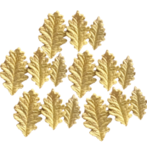 12 Edible Sugar Fondant Veined Gold leaves; 3 Sizes; Wedding/Anniversary, Christmas, Birthday Etc. Handmade Cake/Cupcake Toppers/Decorations -Free & Fast Shipping-