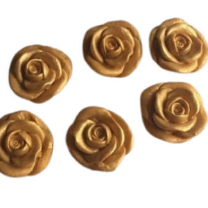Select Colour- 6 Edible Beautiful Sugar Fondant Rose Flowers; 3.5cm Handmade Wedding/Anniversary, Birthday, Mothers Day, Bridal/Baby Shower Etc, Cake/Cupcake Toppers/Decorations -Free & Fast Shipping