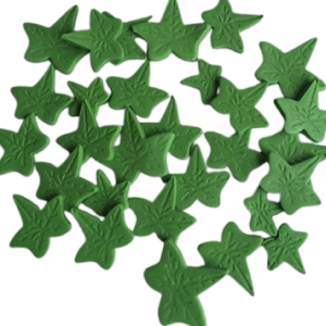 24 Edible Sugar Fondant Ivy Leaves; Green, 3 Mixed Sizes; Wedding/ Anniversary, Birthday, Christmas Etc, Cake Toppers/Decoration-Free & Fast Shipping