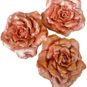 Customise Colour; 3 Beautiful Large Edible Sugar  Rose Flowers, (not wired); 8cm; each 3D Handmade; Wedding/Anniversary, Birthday, Mother’s Day, Etc Cake Toppers/Decorations -Free& Fast Shipping
