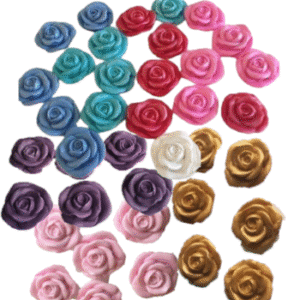 6 Edible Beautiful Sugar Fondant Rose Flowers; 3.5cm Handmade Wedding/Anniversary, Birthday, Mothers Day, Bridal/Baby Shower Etc, Cake/Cupcake Toppers/Decorations -Free & Fast Shipping