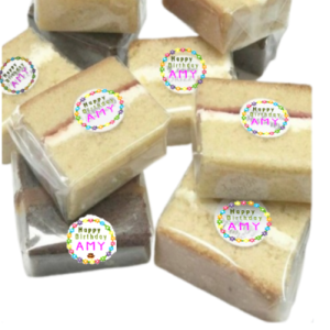 Personalised 12 Sumptuous Handmade Cake Slices For Your Guests; Vanilla, Chocolate, Red-velvet; Wedding, Birthday, Baby Shower, Christmas Party Share/Favours (6cm x 5cm each)-Free & Fast Shipping