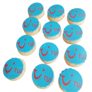 12 Customised/Personalised SS Luxury Cookies/Biscuits Branded Party favours/Gifts with Photo/Image/Words/Logo (6.5cm each) -Free & Fast Shipping- 