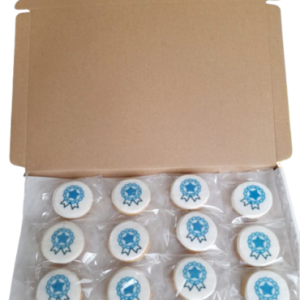 12 Customised/Personalised SS Luxury Cookies/Biscuits Branded Party favours/Gifts with Photo/Image/Words/Logo (6.5cm each)- Free & Fast Shipping-