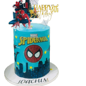 Personalised Boy’s Spiderman Tall Birthday Cake-Available for Delivery or Collection