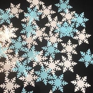 54 Pre-cut Edible Snowflakes; White/ Ice Blue/ Mixed; 3cm; Christmas/Frozen Quality 3D Wafer Paper Christmas Cake/Cupcake Topper/Decorations -Free & Fast Shipping