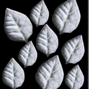 24 Edible Sugar Fondant realistic leaves; (3D Veined White); Various Sizes;  Handmade Cake/Cupcake Toppers/Decorations/Sprinkles -Free & Fast Shipping