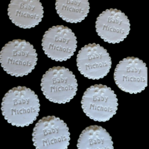 12 Personalised Luxury SS Cookies/Biscuits Branded Party favours/Gifts; Wedding, Birthday, Bridal Shower, Baby Shower 6.5cm Each-Free & Fast Shipping