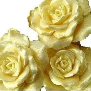 Customise Colour; 3 Beautiful Large Edible Sugar  Rose Flowers, (not wired); 8cm; each 3D Handmade; Wedding/Anniversary, Birthday, Mother’s Day, Etc Cake Toppers/Decorations -Free & Fast Shipping-
