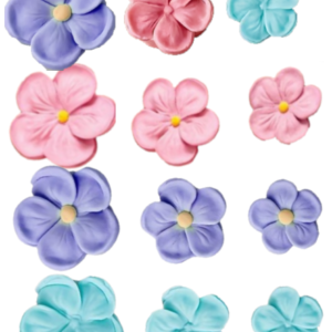 Customise Colour-18 Beautiful Edible Sugar Fondant Blossom/Daisy Flowers; 3 Mixed Sizes; Handmade Cake/Cupcake Toppers/Decorations -Free & Fast Next Day Shipping