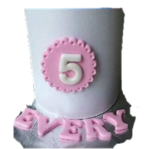 Pink or Customise Colour & Personalise Edible Sugar Fondant Name/Letters, Customise Colour. Round Scalloped Number Plaque; Anniversaries; Birthdays Etc Cake/Cupcake Topper/Decoration -Free & Fast Shipping